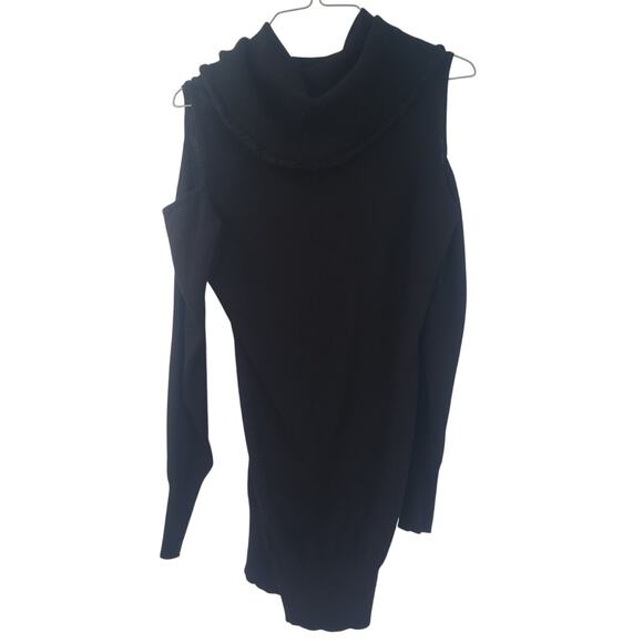 NEW YORK & COMPANY Black Cold Shoulder Sweater Womens Size Extra Large XL - Picture 2 of 4